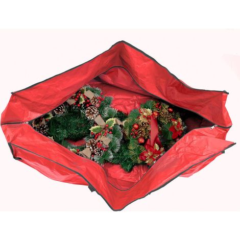 Sac De Rangement Pour Arbre De Noël - 122 x 38 x 50 cm - Tissu Oxford Résistant - Fermeture Éclair Bidirectionnelle - Poignées Renforcées - 1 Pièce (1/3)