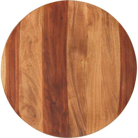 Maison Exclusive - Dessus de table bois massif d'acacia rond 25-27 mm 50 cm (1/5)