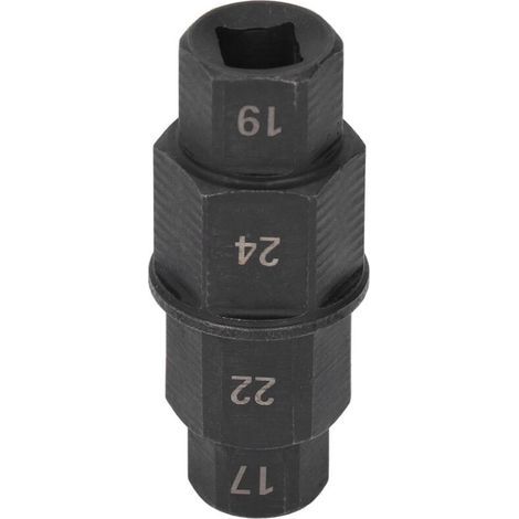 ,Outil d'essieu hexagonal pour moto, clé de retrait de broche de roue avant dédiée 17 19 22 24mm noir (1/5)