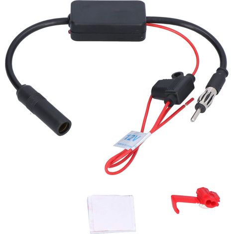 Universal 25dB Antenna Signal Amplifier, for Marine Boat, Car, RV, Truck, SUV, 12V Radio (1/5)