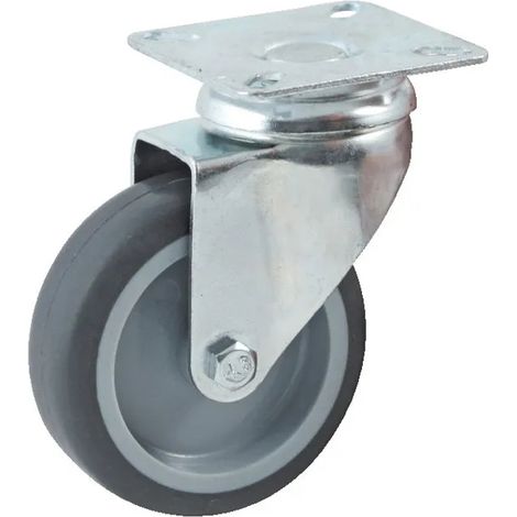 Möbelrolle avl 557875H einfache Bremse 75 mm Gummi