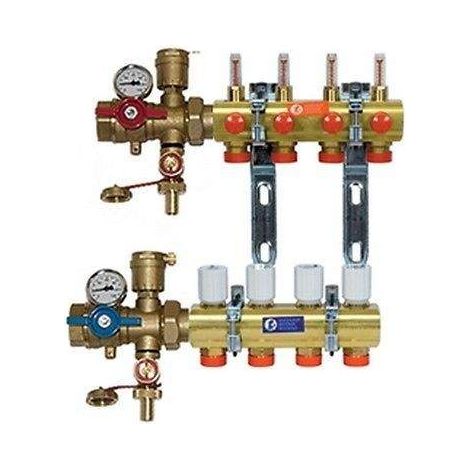 Kit collettore premontato e valvole multifunzione Giacomini R553FK  1"x18/2 (1/2)