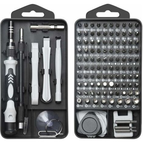 BUNTHAUS Precision Bit Set, 122 EN 1 Mini Set Tournevis Precision, Kit De Réparation Portable Pour Ordinateur Laptop iPhone Lunettes, Mini Outils De Réparation à La Main
