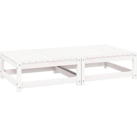 Maison Exclusive - Poggiapiedi da Giardino con Cuscini 2 pz Biancin Legno Pino (1/5)
