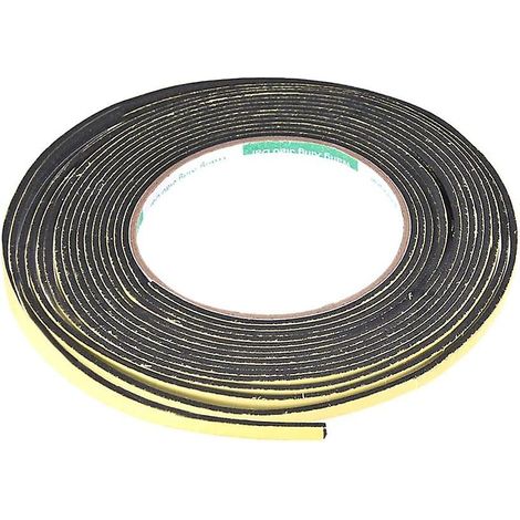 Bande d'étanchéité auto-adhésive en mousse de 10 mm de large et 2 mm d'épaisseur, pour fenêtres et portes. Idéale pour l'isolation. (1/5)
