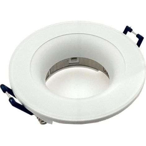 Spot encastré plafond IP44 rond blanc mat AQUA GU10 (1/2)