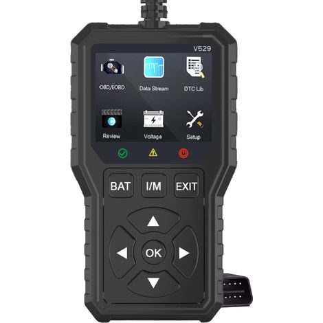 Appareil de diagnostic OBD2 pour voiture, adaptateur V529, lecteur de codes défauts moteur avec fonctions OBDII complètes, 10 langues, compatible avec tous les véhicules équipés d'un scanner OBD2. (1/5)