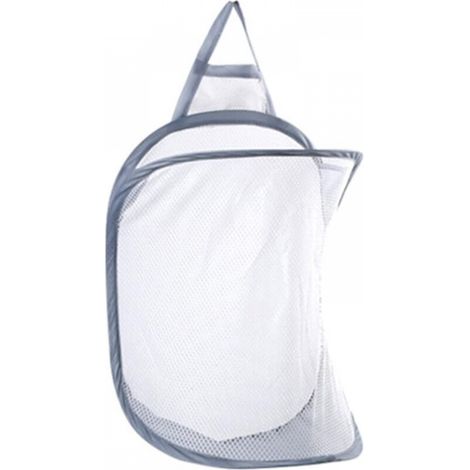 1pc Panier à Linge Suspendu,Panier Linge,Sac A Linge Sale Pliable,Corbeilles à Linge Pliable Maille Filet Avec Crochets Panier a Linge Pliable Pour Placard Dortoir Chambre Salle De Bain (1/5)