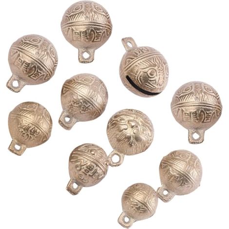 Clochettes en Cuivre Vintage Or 10 Pièces Motif Tête de Tigre 31mm pour Création de Bijoux et Décoration DIY pour Carillons Éoliens et Artisanat (1/5)