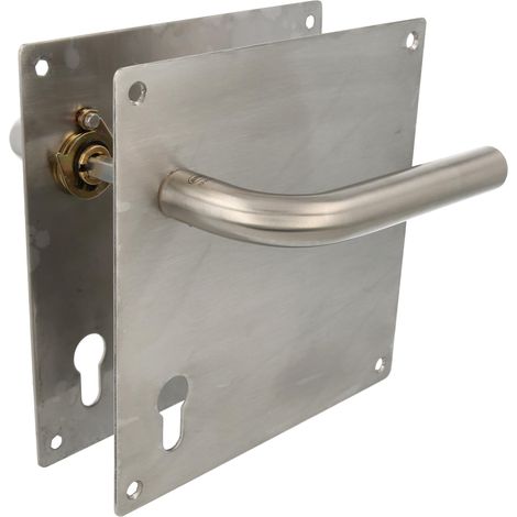 AMIG  Poignées sur plaque à cylindre  4CB  180 x 180 mm  Acier inoxydable AISI 304  Mat (1/5)