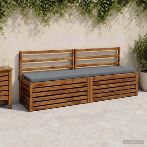 vidaXL Coussin de banc SOEST 100 % polyester Bleu 170 x 40 x 5 cm (1/5)