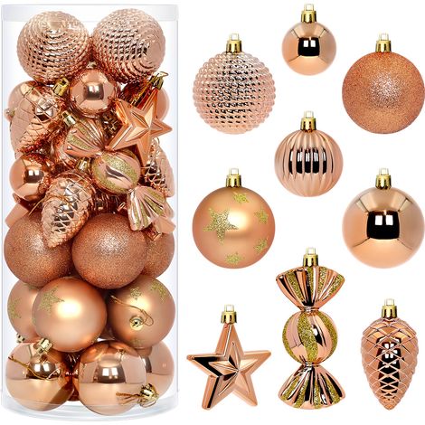 Adornos navideños StarryLights en oro rosa (1/5)