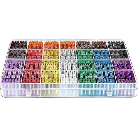 Kit de 300 fusibles automobiles (fusibles mini-puce, fusibles standard, micro-fusibles en aluminium) (1/5)