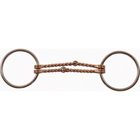 Filet western annelé en acier inoxydable avec bec en cuivre à double torsion grossière