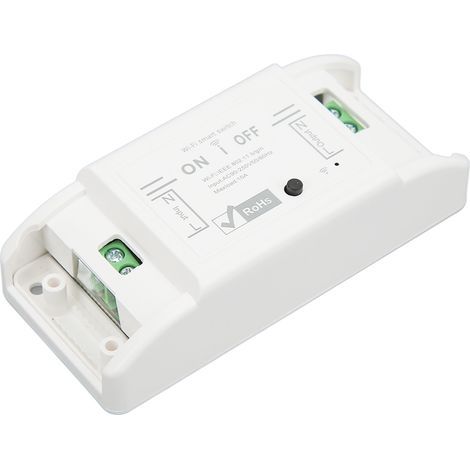 Interrupteur Connecté WiFi avec Relais Intégré, Commande à Distance via Application Mobile, Compatible 90‑250V AC pour Éclairage, Ventilation et Appareils Électroménagers (1/5)