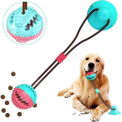 MINKUROW Giocattolo A Ventosa Per Cani, Giocattolo Per Morso Molare Per Animali Domestici, Giocattolo Per Cani Da Masticare Molare Multifunzione, Giocattolo Per Cani Con Funzione Di Cura Dei Denti, Pe (1/5)