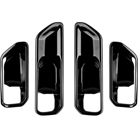 Cache de poignée de porte intérieure pour Prado LC250 2024, noir brillant.
