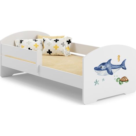 Letto per bambini LUK con sponda 160x80 Shark