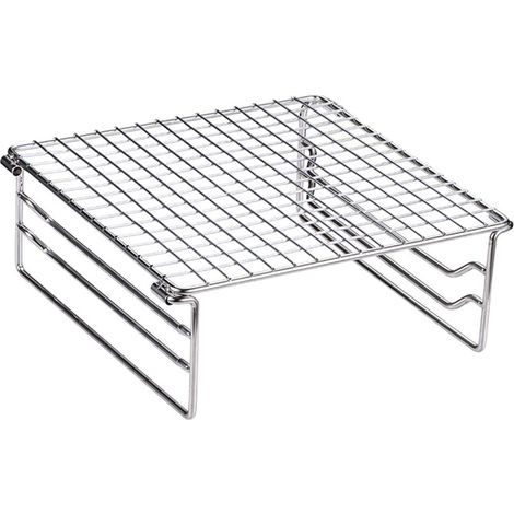 Grille de réchauffement en acier inoxydable robuste portable avec pieds pour randonnée, pique-nique, barbecue (1/5)