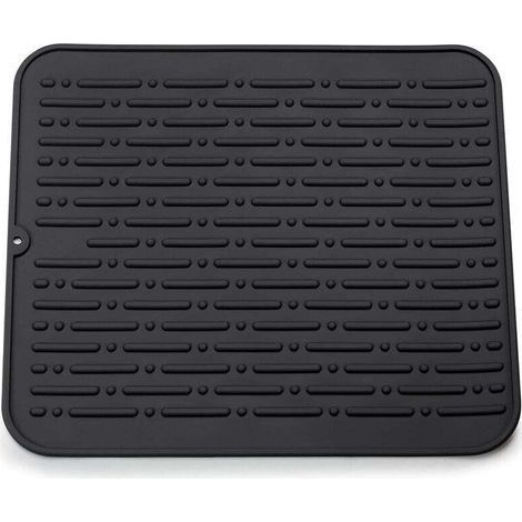 Tapis de Séchage Vaisselle XL en Silicone 45 x 40 cm Garantie à Vie (Noir) (1/5)