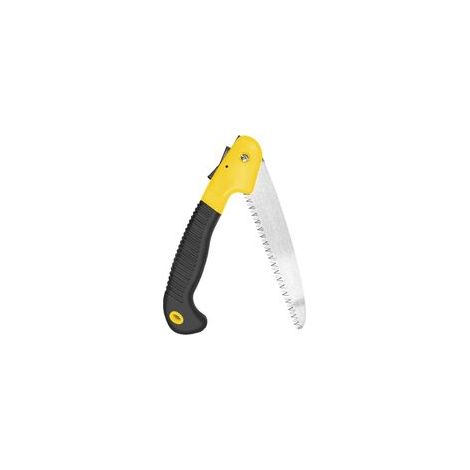 Scie à élaguer, scie à main, scie pliante d'extérieur Longueur de la lame de scie 18 cm Lame en acier pour réparer les jardins de terrasse, le camping de voyage, scie pliable de 39 cm (jaune) (1/5)