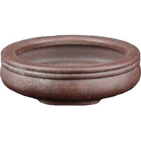 Vaso per bonsai rotondo in gres 7x7x2 cm - B113f