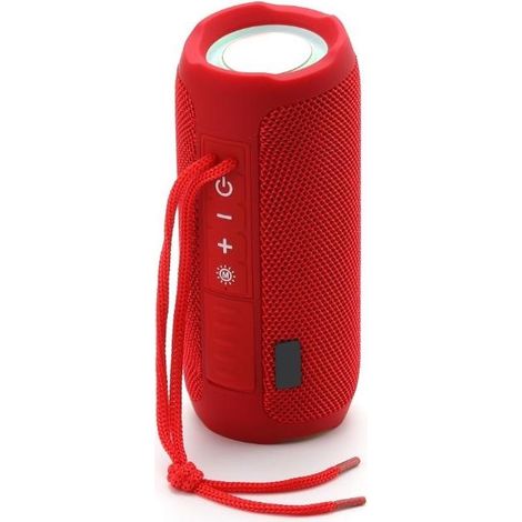 Enceinte Bluetooth avec son stéréo 3D, lumière LED, plusieurs modes de lecture, idéale pour une utilisation à domicile, en voyage et en camping.
