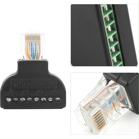 2 adaptateurs réseau 8P8C à tête cristalline avec connecteur RJ45 (1/5)