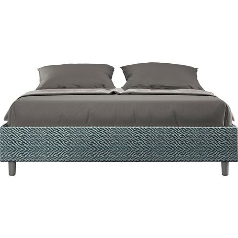Letto Matrimoniale Sommier 160x200 cm con Rete Azelia Aragona 8 Blu (1/3)