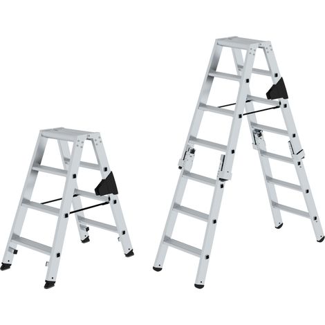 Munk Stufen Stehleiter beidseitig begehbar steckbar 2x4 Stufen (1/5)