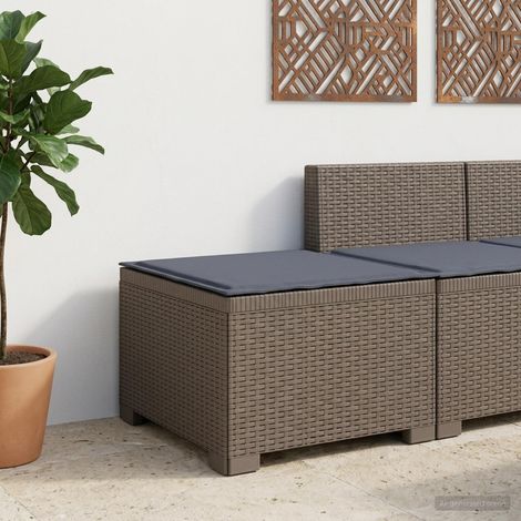 vidaXL Sillón Individual de Jardín con Cojín Apariencia de Ratan PP (1/5)