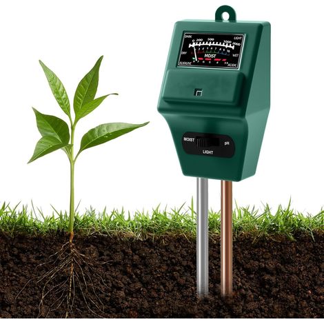 Testeur Humidité Plantes Hygrometre Plante Humidimetre Testeur de PH du Sol Capteur Moniteur d'eau Hygromètre Plante pour Intérieur et Extérieur Jardi (1/5)