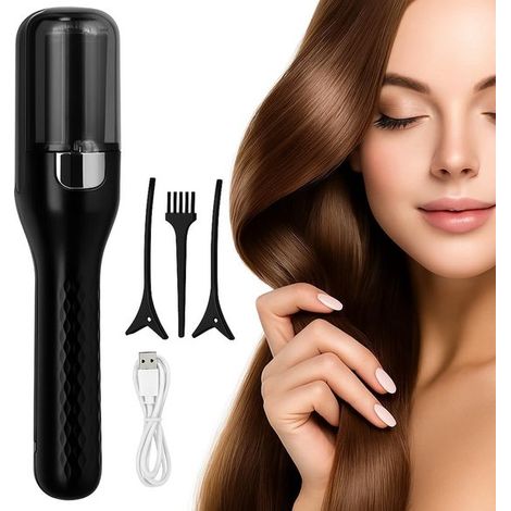 Coupe-fourches sans fil Type-C pour cheveux secs et abîmés, outil de coiffure pour éliminer les pointes fourchues et obtenir des cheveux brillants (1/5)