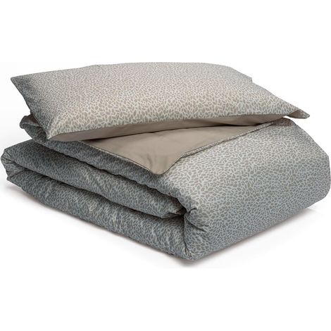 Foppapedretti Notte & Natura Sacco Copripiumino letto singolo completo di federa Petali Sabbia 100% cotone Percalle, Made in Italy (1/4)