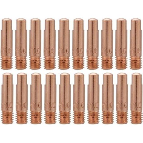 20Pcs Solder Copper Contact Tube Tip for 15AK MIG MAG Welding Torch Consumables (0.8) (1/5)
