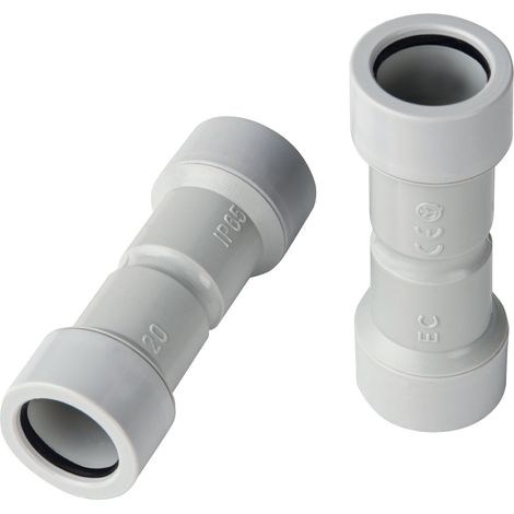 Manicotto tubo-tubo ip65 Ø32mm grigio pvc speed system elettrocanali ec75132