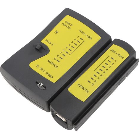 Testeur de câbles RJ45+USB professionnel YG468U – Test rapide et précis des câbles réseau et téléphoniques (1/5)