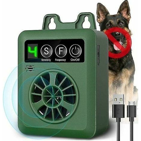Dispositif de dissuasion d'aboiement de chien à ultrasons sûr extérieur anti-aboiement chien Sonic Bark dissuasifs silencieux (1/5)