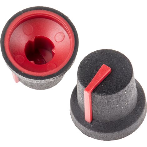 Bouton de potentiomètre RS PRO, Axe de 6mm, Diamètre de 16.8mm, Enfichable