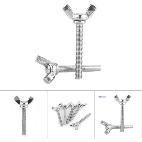 5 Stück M6 304 silberne Edelstahl DIN316 Flügelschrauben (M640) (1/5)