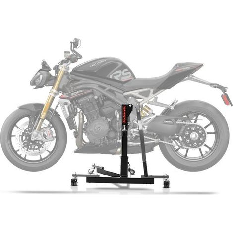 Béquille centrale d'atelier - CONSTANDS - Triumph Speed Triple 1200 RS (21-25) - 300 kg - Plaque d'adaptation - Roulettes doubles