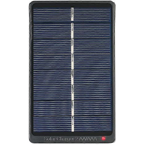 Chargeur solaire pour 2 piles rechargeables AA/AAA, panneau solaire 1 W 4 V pour la charge des piles (1/5)