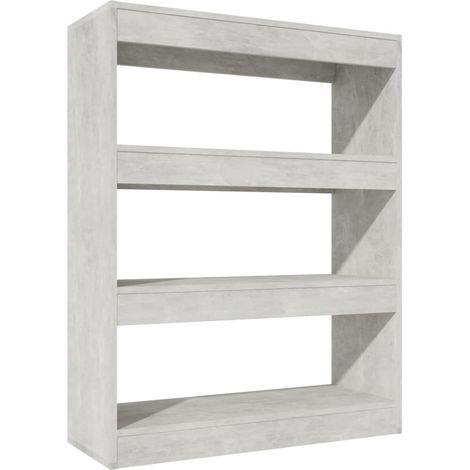 Maison Exclusive - Bücherregal/Raumteiler Betongrau 80x30x103 cm