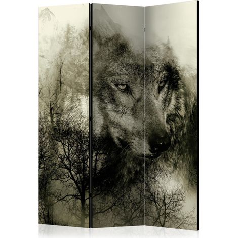 Paravent 3 Volets "Mountain Predator Beige" 135x172cm (1/2)