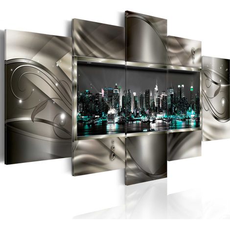 Tableau Imprimé "Night in New York" 50 x 100 cm (1/2)