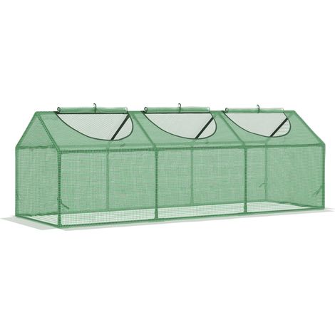 Mini Invernadero Túnel con Ventanas de PE 180 x 60 x 60 cm Verde Oscuro (1/5)