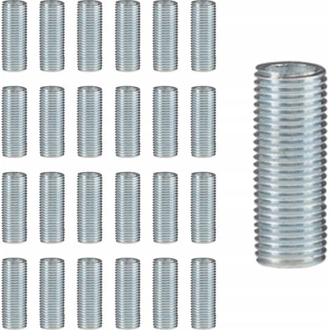 RACCORDS FILETÉ POUR TUYAU M10 X 45 MM, LOT DE 25 - POUR LAMPES ET ÉCLAIRAGE
