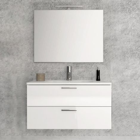 SAVINI Mobile Da Bagno Composizione Alice Bianco Lucido 80 Cm