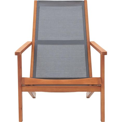 Maison Exclusive - Sedia da Giardino Grigia Legno Massello Eucalipto e Textilene (1/5)