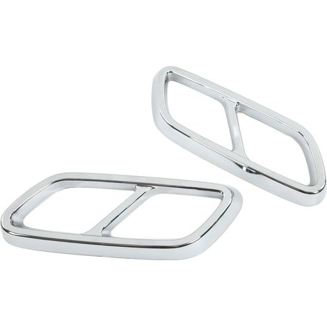 Sortie d'échappement chromée arrière double pour Mercedes-Benz Classe C W206 2021+, embout de tuyau de rechange, finition électro-argent, paire (1/5)